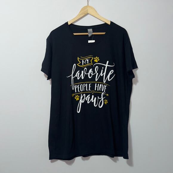 Gildan “My Favorite People Have Paws” Graphic Tee – 2XL - Picture 1 of 5